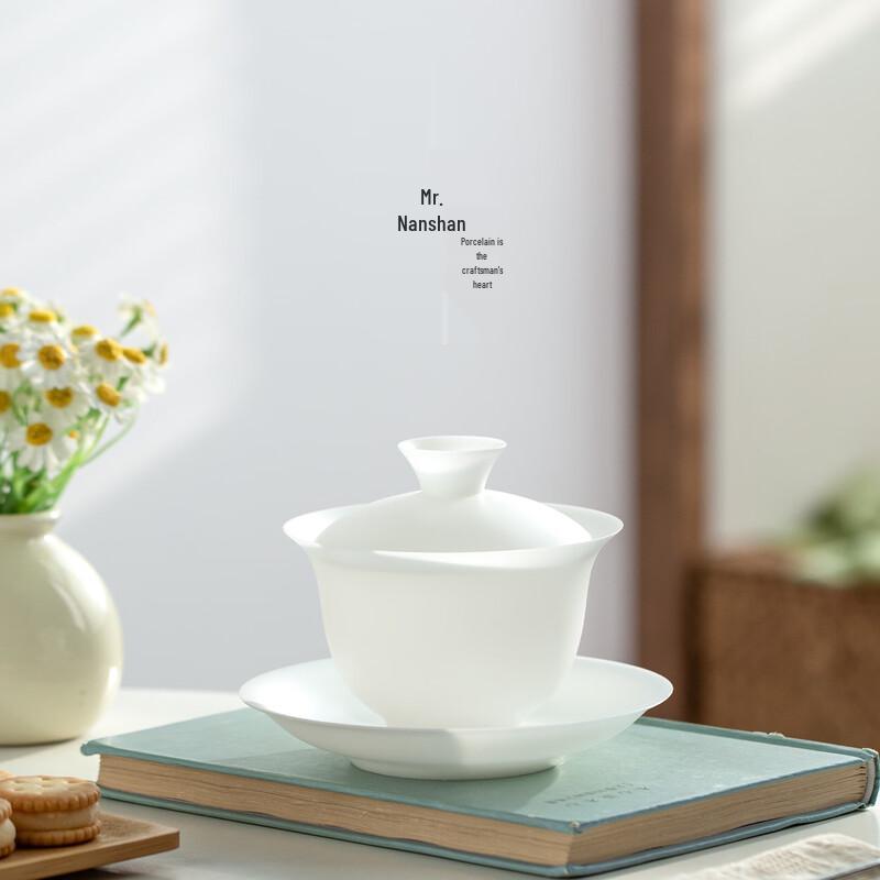 Nanshan Mister Ice Jade Thin-Body White Porcelain Gaiwan