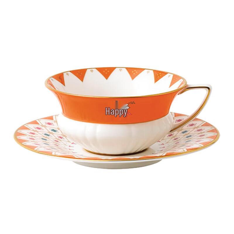 Wedgwood Wonderlust Peony Diamond Teacup & Saucer Set