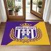 Anderlecht FC Design Crystal Velvet Rug Soft Decorative Mat for Bedroom Entrance