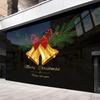 Christmas Decorations Static Glass Doors Shop Windows Bells Window Decorations Stickers