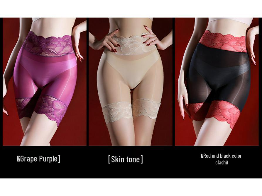 Encantadores Calcetines Panty de Encaje Sedoso Transparente de Cintura Media para Hombre y Mujer