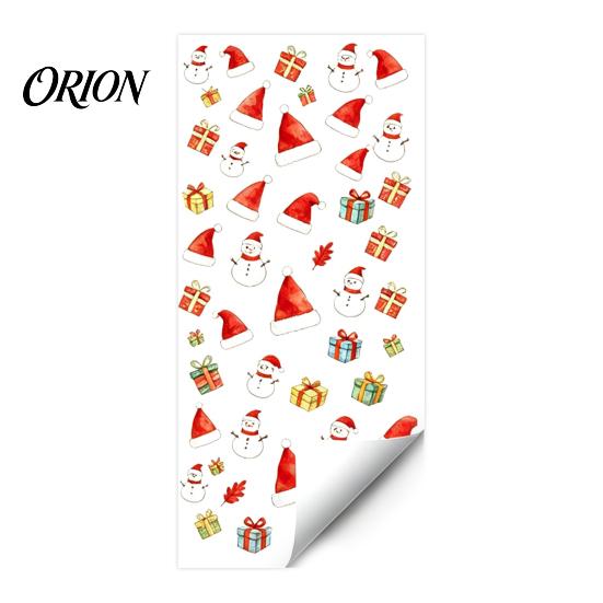 Reusable Window Cling Christmas Static Cling, Xmas Tree Snowman Santa Hat Bell Glass Sticker, Removable Decoration Decal for Holiday Party Sticker