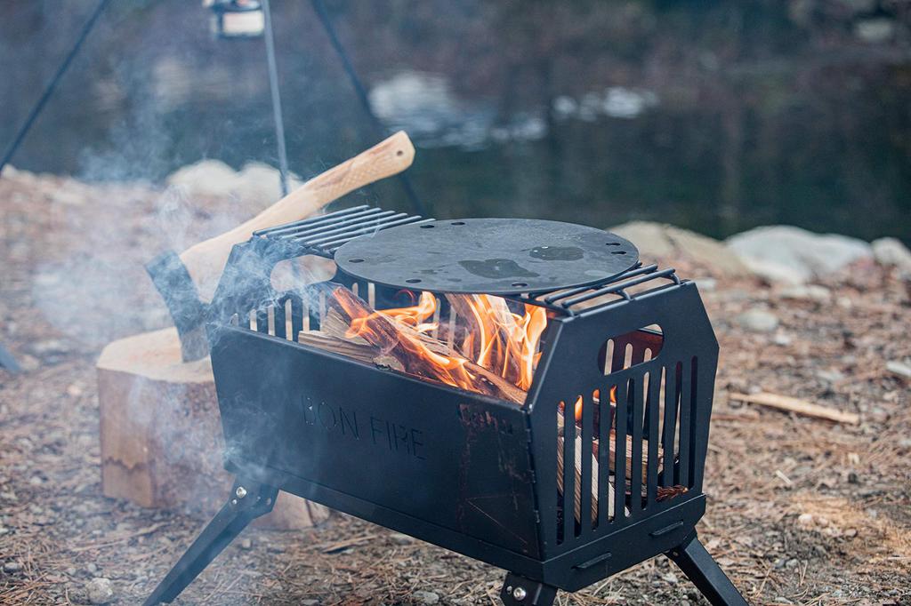 Propworks Portable BBQ Grill Fire Pit for Outdoor and Fire Pit & 2-4 People, Grill,