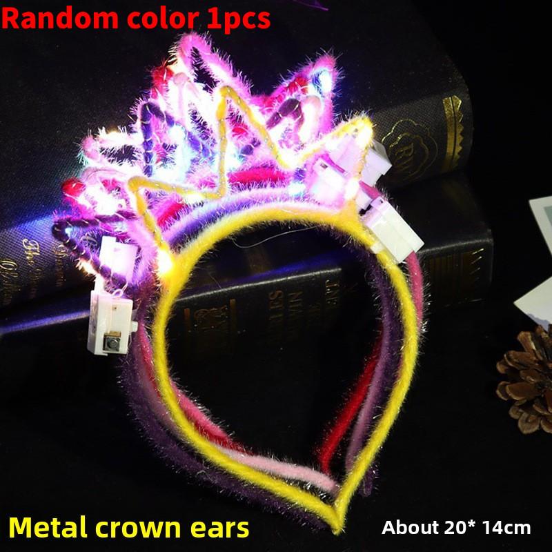 Rabbit Mouse Ears Luminous Headwear Cat Ear Crown Hair Accessory Gift