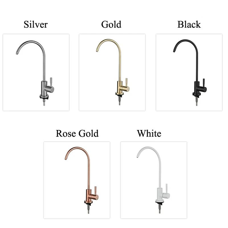 1/4"Kitchen Faucets Direct Drinking Tap Water Purifier Faucet for Kitchen Sink Drinking Water Anti-Osmosis Stainless Steel Tap