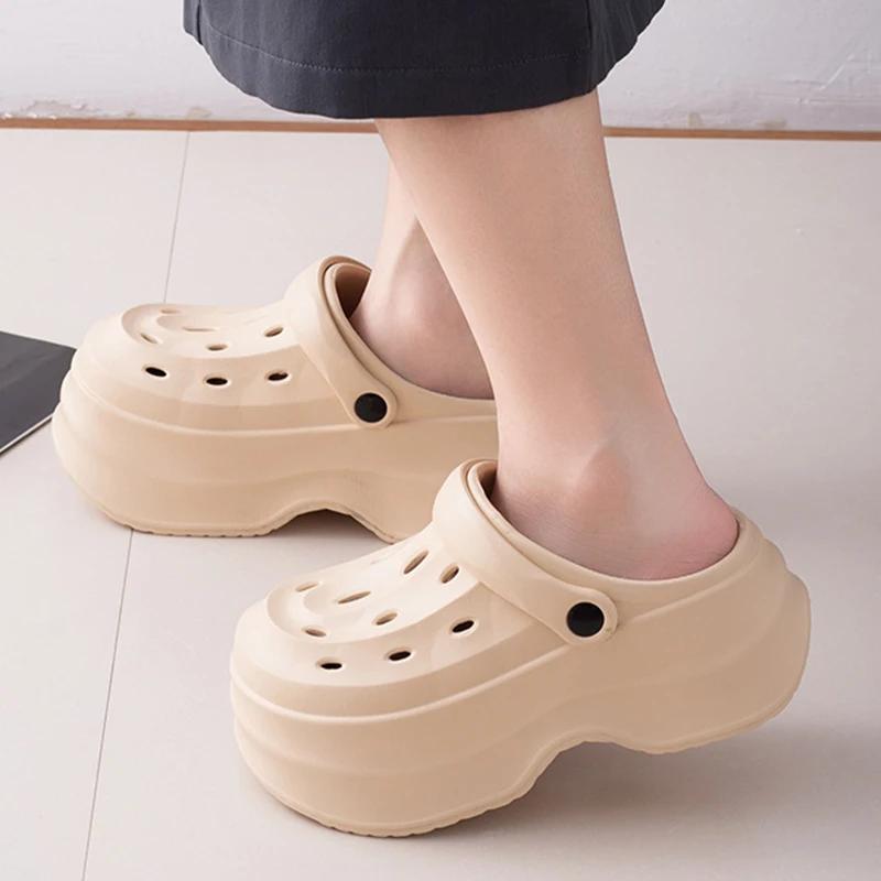 Fashion Rimocy 2025 New Womens Platform Clogs Sandals Thick Bottom Eva Garden Shoes Woman Summer Outdoor Non Slip Beach Sandalias Mujer