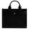 Coach Cargo 20 Logo Print Gold Hardware Pebble Leather Tote Bag Women Tote Black CAO26-B4BK