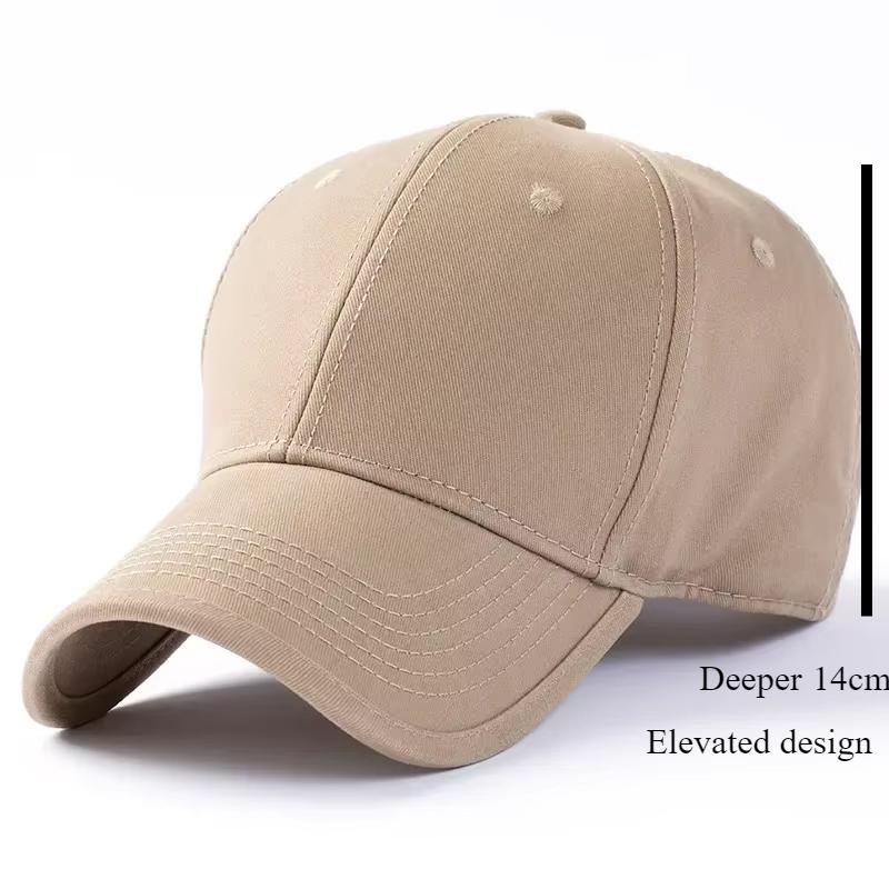 Casquettes de Baseball Grande Taille à Grande Tête pour Hommes Femmes Chapeau de Soleil Décontracté d'Extérieur Gorras Homme Couleur Unie Casquette Papa 60 63cm Grande Taille