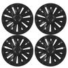 4PCS 19in Wheel Hubcap Matte Black Reduce Wind Resistance Replacement for Tesla Model Y 2020 To 2023