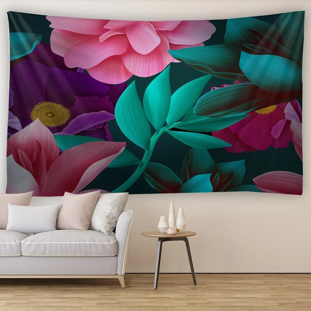 Home Wall Decoration Tapestry Plant Leaves Background Hanging Cloth Office Living Room Tapestry