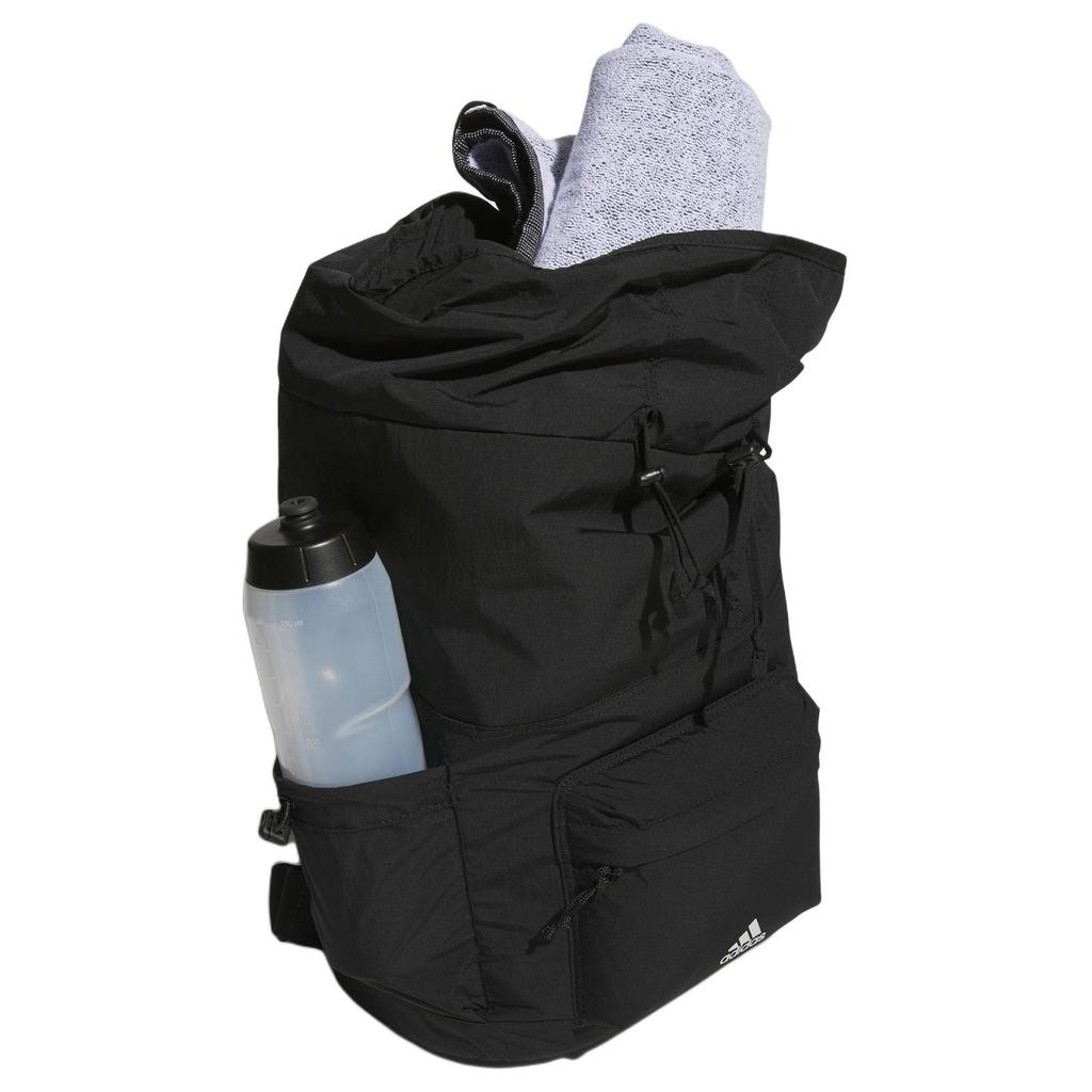 Adidas D-Ring Top Drawstring Recycled Polyester Backpack Unisex Backpack Black JF1206