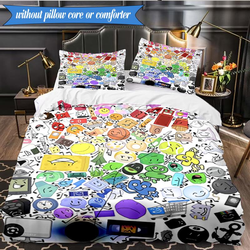 Colorful Dream Island Collage 3pcs K-pop Music Group Bedding set,Ideal for Bedroom, Dormitory,Including Duvet Cover And 2pcs Pillowcases,Fan Gifts