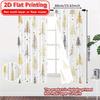 Flat Printing Festive Doodles Curtain Fabric Versatile Polyester Curtains Decorations Home Use Set Of 2 Modern Made Washable