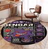Gengar Pattern Round Rug, Indoor/Outdoor Mat, for Picnic, Gameroom, Bedroom, Office, Living Room, Home Decor Carpet, Birthday Gift