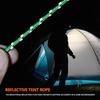 4 Pcs 49.2FT 4mm Reflective Camping Guyline Rope Black 2Pack with Cord Adjusters 4Pack, 1 Set