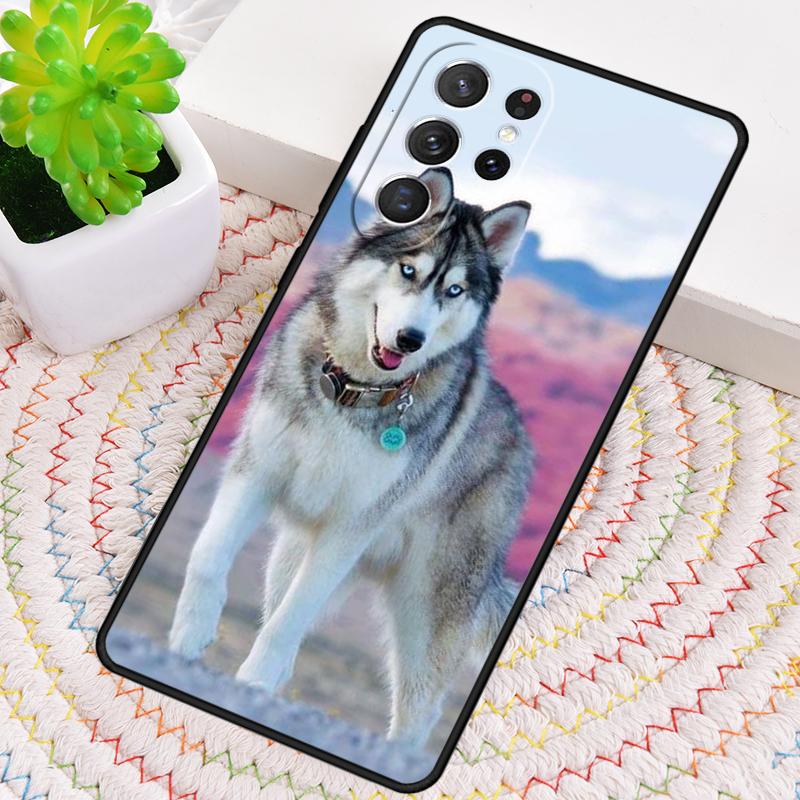 Siberian Husky Sled Dog TPU Phone Case For Samsung Galaxy Note 10 Pro S26 S25 S24 S23 S22 Ultra Plus S21 FE S20 Shockproof Cover