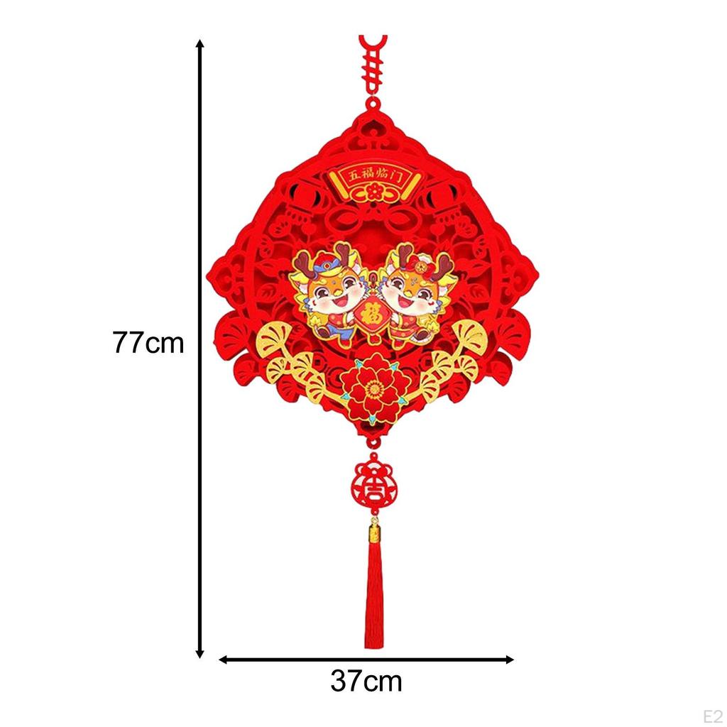 Chinese Year Hanging Decoration Charm Tassel Ornament Lunar Pendant Fu Character