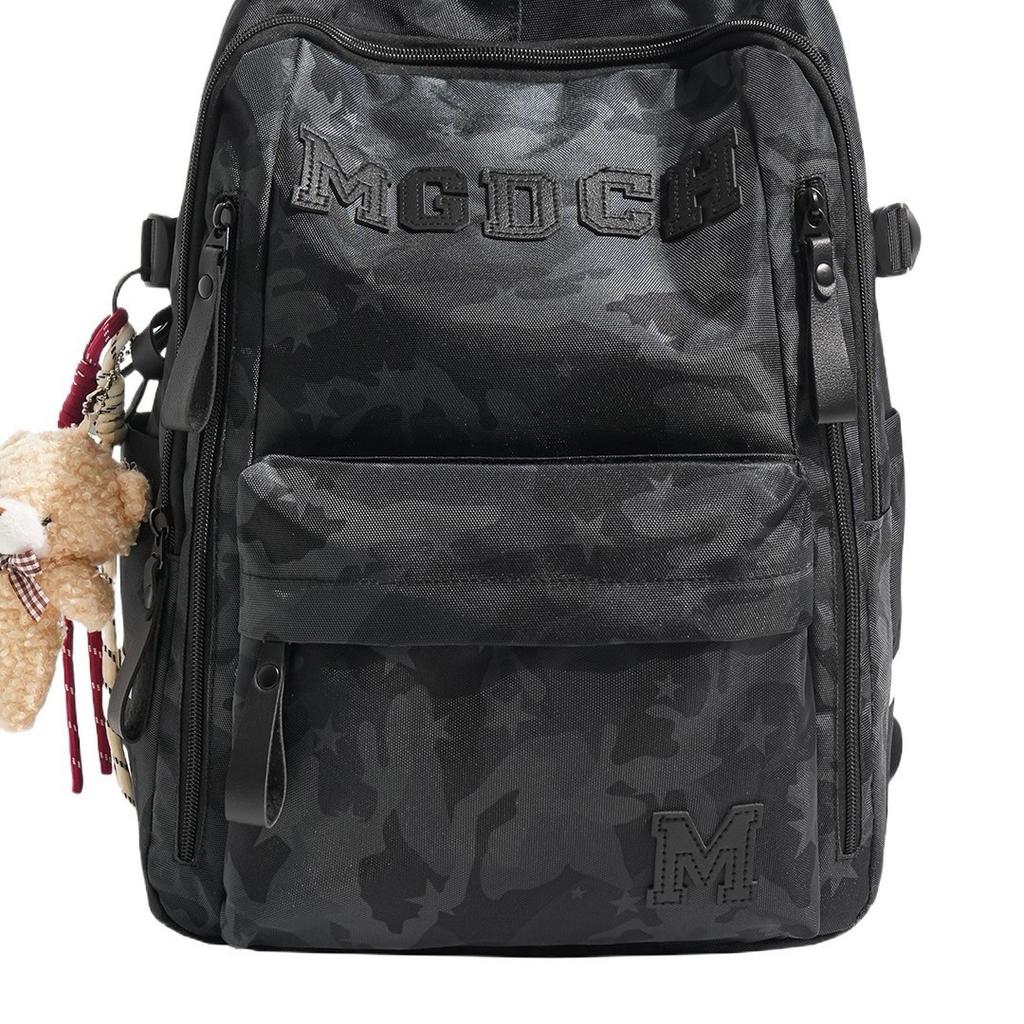 Schoolbag street feeling trendy cool niche camouflage backpack junior and high school students class holiday play to reduce the burden leisure bag