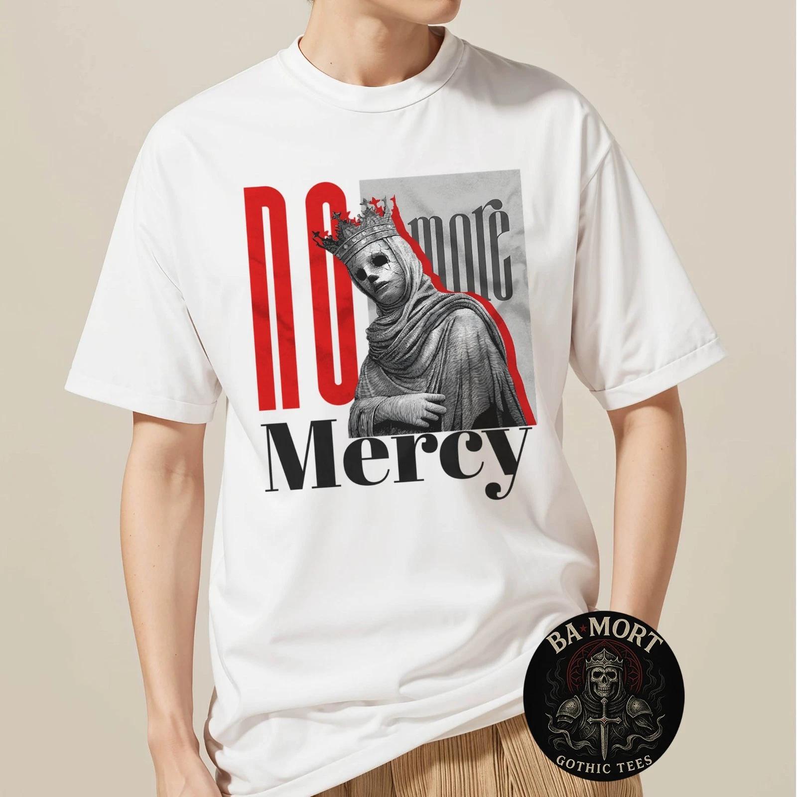 

No More Mercy Dark Gothic Masked King Artwork 100% Cotton T-shirt Mens Tees Top S