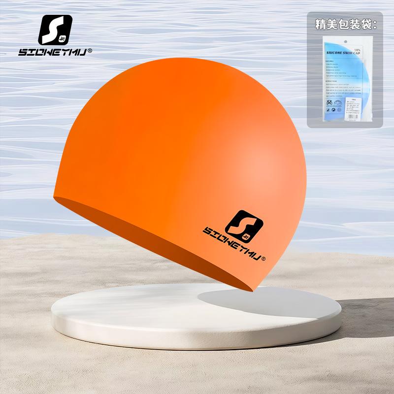 Adult Silicone Swim Caps Men And Women Solid Color High Quality Swimming Cap For Women Swimming Pool Accessories