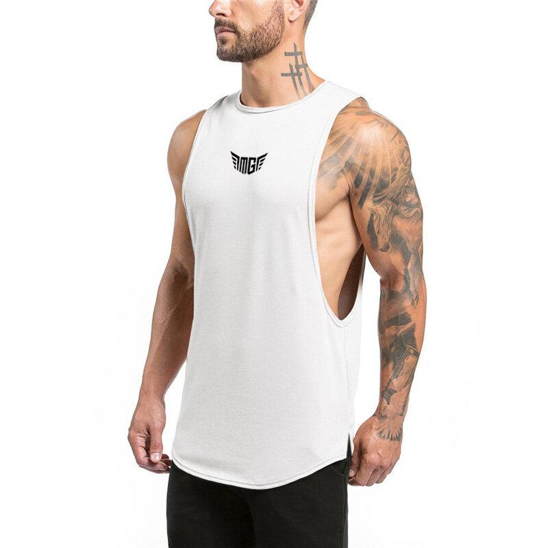 Muscleguys Brand Clothing Bodybuilding and Fitness Men Gym Tank Top Vest Muscle Stringer Sportswear Sleeveless