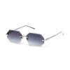 Ruiao Sonnenbrille Herren Marke Designer Mode Randlos Sonnenbrille Shades Diamantschliff Linse Damen Randlose Metallbrille