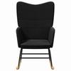 Rocking Chair Black Sherpa Fabric