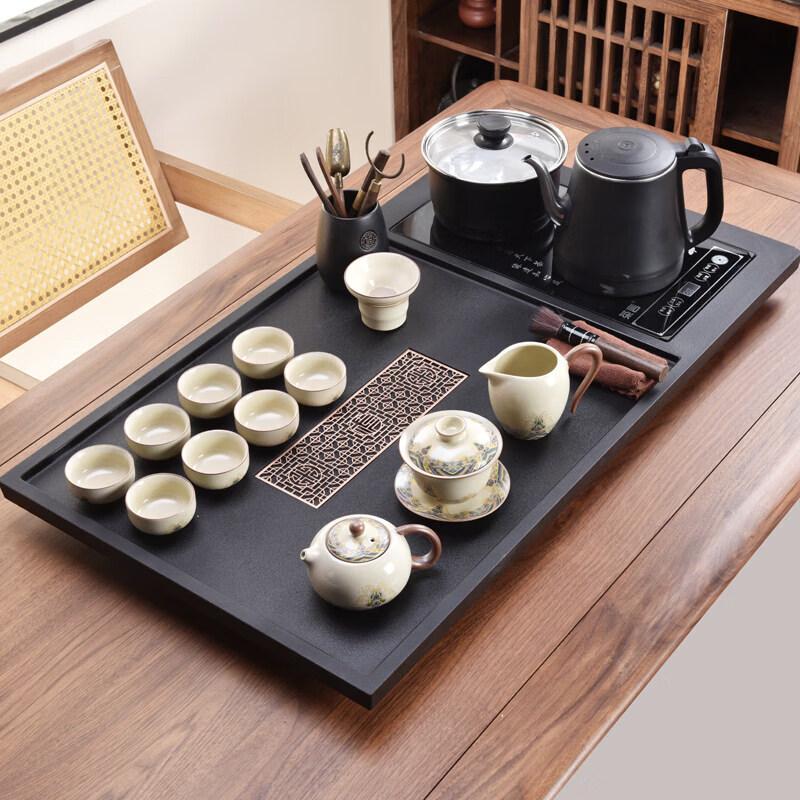 Modern Automatic Quartz Stone Tea Tray Set