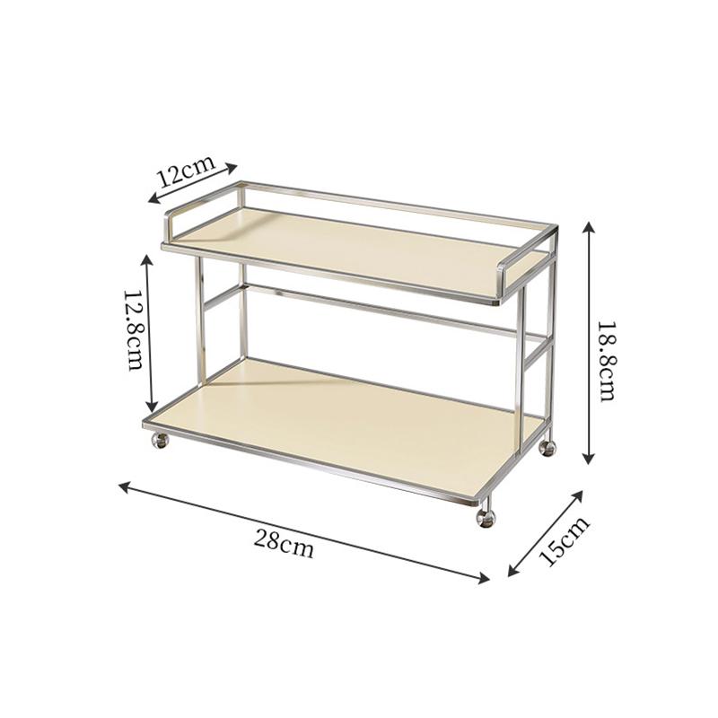 2Layer Acrylic Cosmetic Organizer Bathroom Vanity Storage Shelf Transparent Makeup Display Countertop Shelf Desktop Bathroom Decor Space Saving Decor