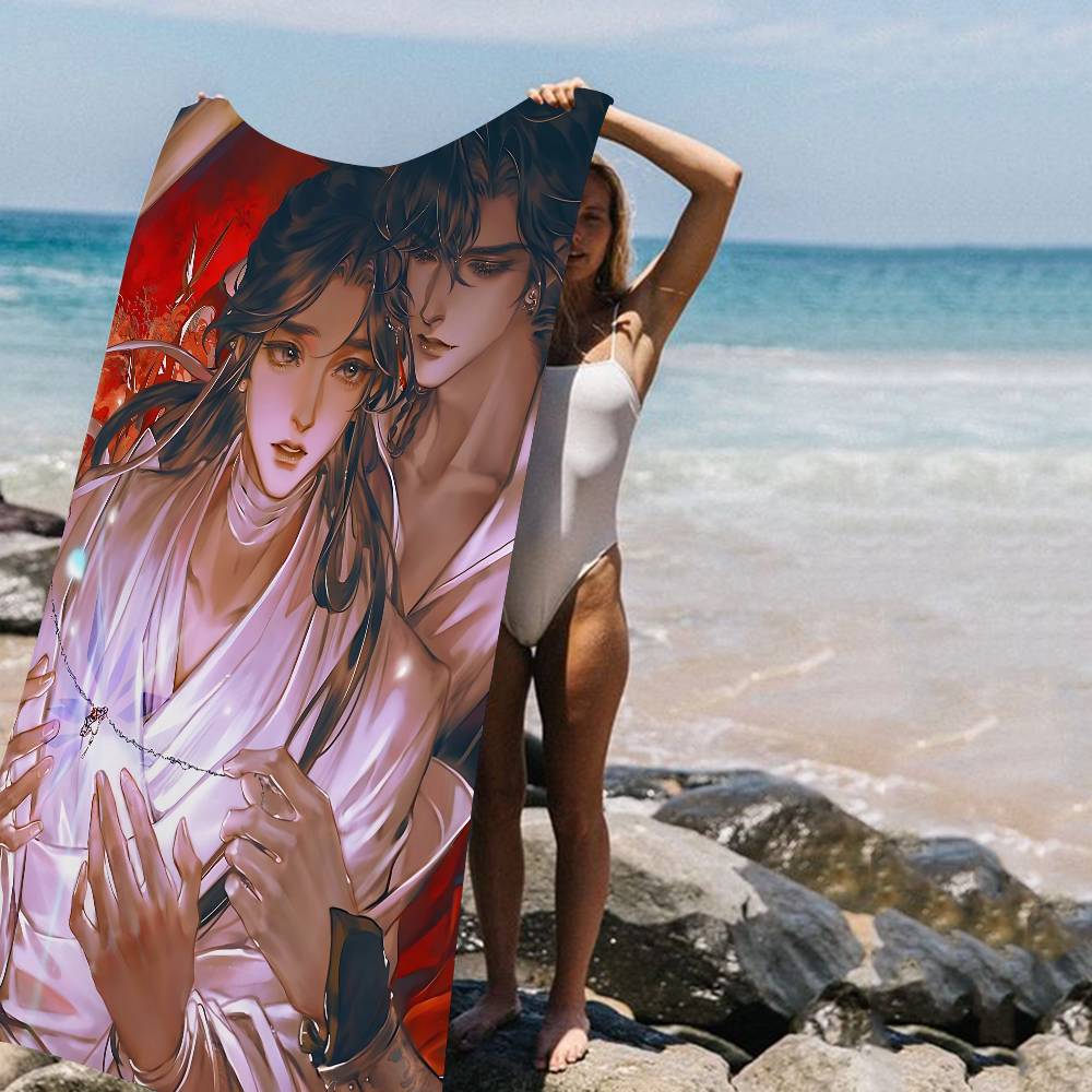 Tian Guan Ci Fu H-Heaven Official Blessing Bath Towel Microfiber Soft Water Absorbing Breathable For Girl Kids Decorative