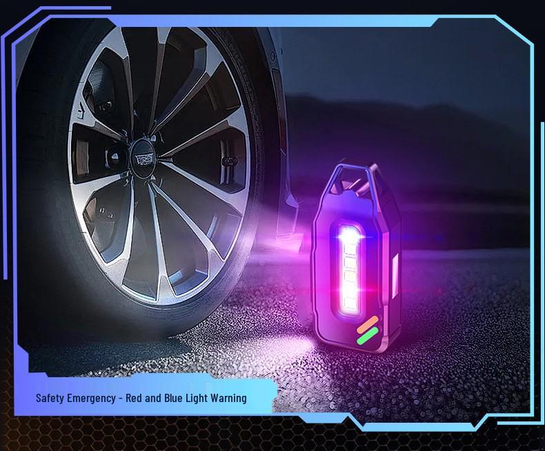 Ultra-Mini LED Magnetic Keychain Light: Compact, Zinc Alloy, High-Brightness Flashlight