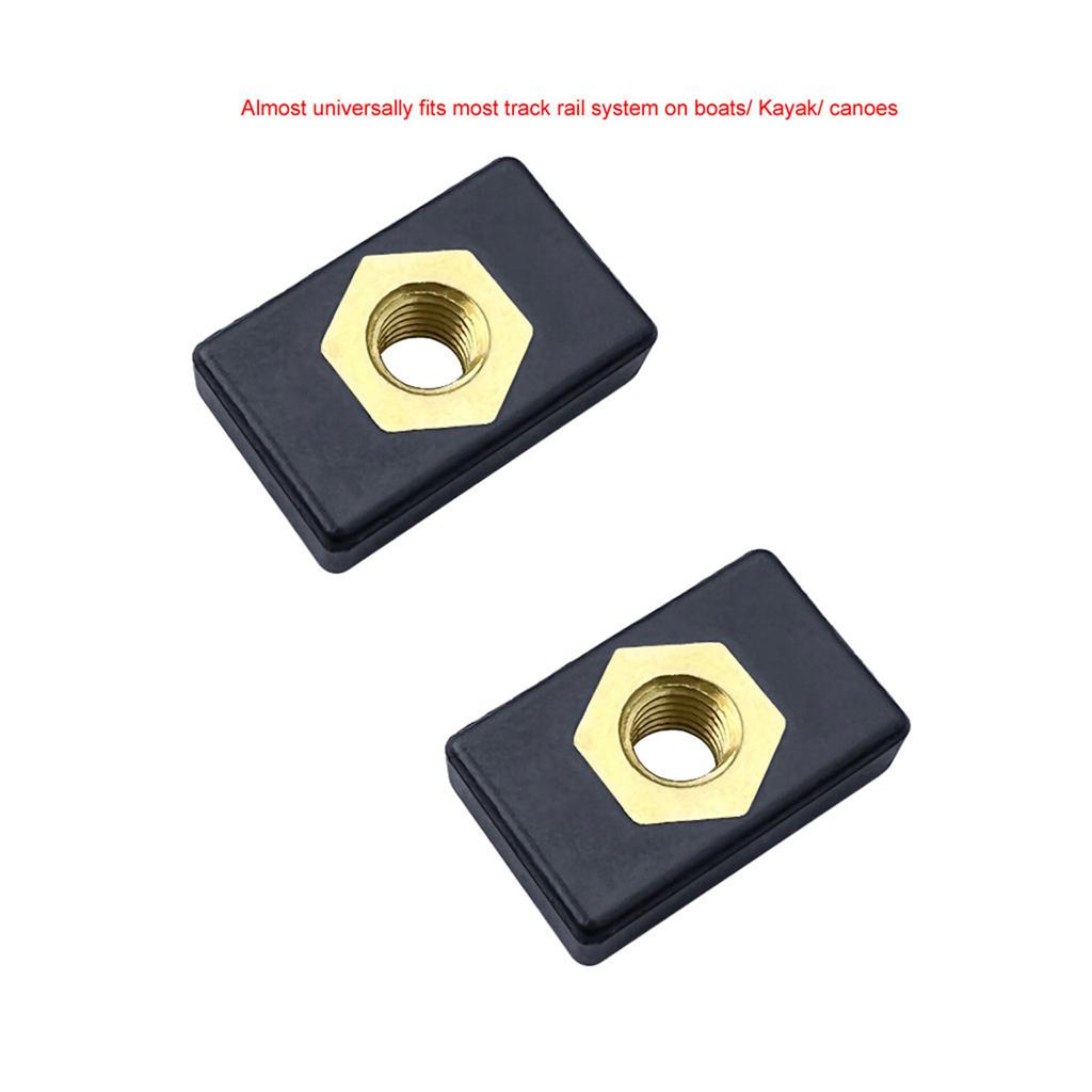 6mm Coppers Sliding Nut Slide Track Rail Base Fishing Rod Poles Holder Mounting Base Boats Rail Hardware Easy to Install