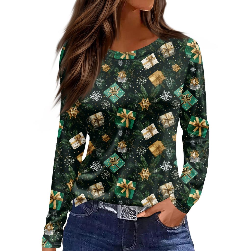 Womens's Fashion Casual Halloween Print V-neck Mid Length Pocket 3/4 Sleeve Top