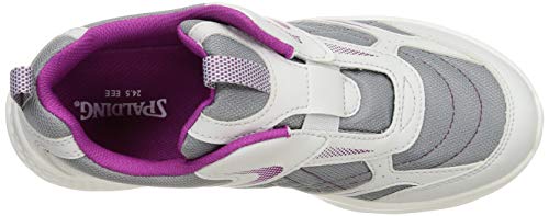 Spalding JIN 3820 Women's Lightweight Water-Repellent Walking Sneakers, Size 24.0 cm, Gray