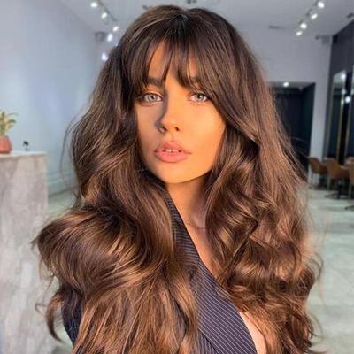 Lange Ombre Lichtgrijs Bruin Goud Golvende Pruik Cosplay Feest Dames Dagelijks Synthetische Pruik Hoge Dichtheid Hittebestendige Vezel