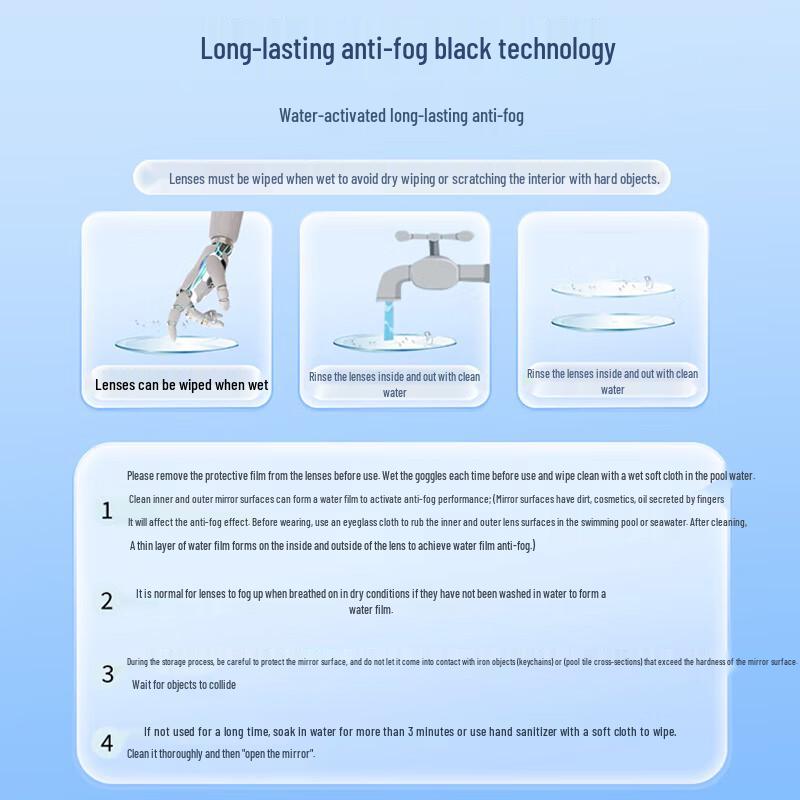 Whale Long-Lasting Anti-Fog Swimming Goggles for Adults & Kids