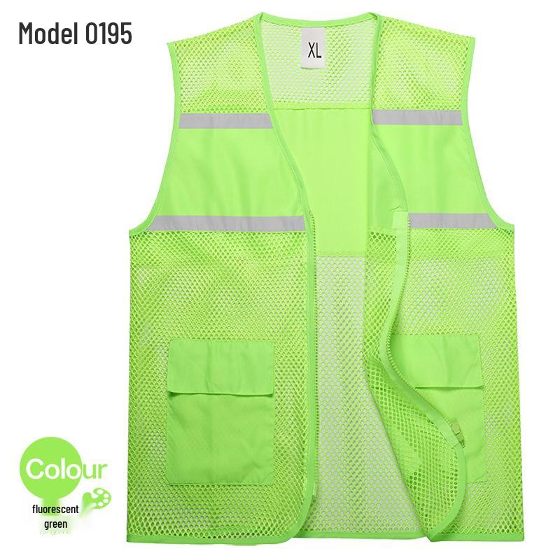 

Breathable Summer Reflective Mesh Vest for Volunteer and Work Activities M флуоресцентный зеленый