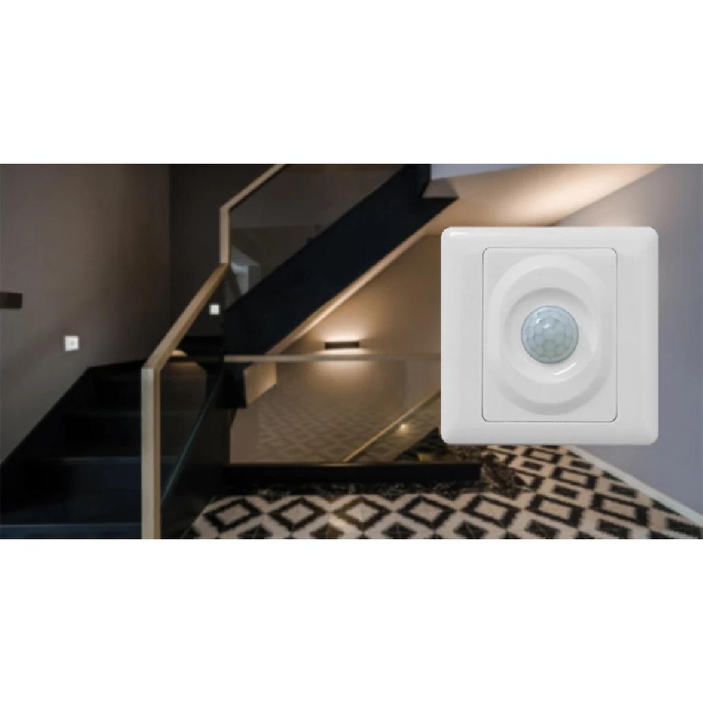 Senzor de Mișcare PIR Infraroșu Tip 86 Comutator Automat 220V AC 180-265V Panou Montat pe Perete Alb Fotosensibil Temporizare Reglabilă Single