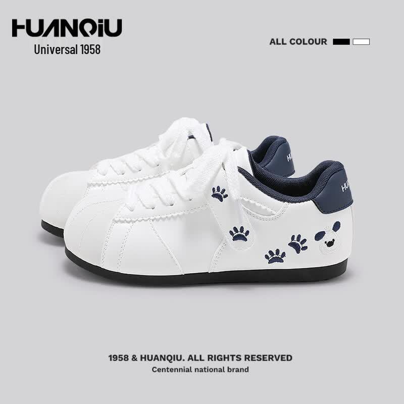 HUANQIU Women s Classic Shell Toe Casual Sneakers 38