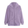 Women's Winter Fleece Windproof Zip Drawstring Front Pocket Outdoor Jacket Fleece Jacket