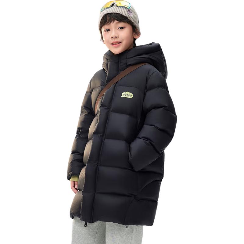 EBAER Unisex Children's Mid-length White Duck Down Winter Jacket