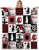 GUOYU Blanket Kids Japanese Geishas Fleece Throw Blanket Queen Boys Girls Cherry Blossoms Plush Blanket Japanese Style Sherpa Blanket Japanese
