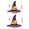 Witch Hat Stained Glass Suncatcher Window Hanging Decoration Halloween Gothic Glass Ornament for Window Home Kitchen