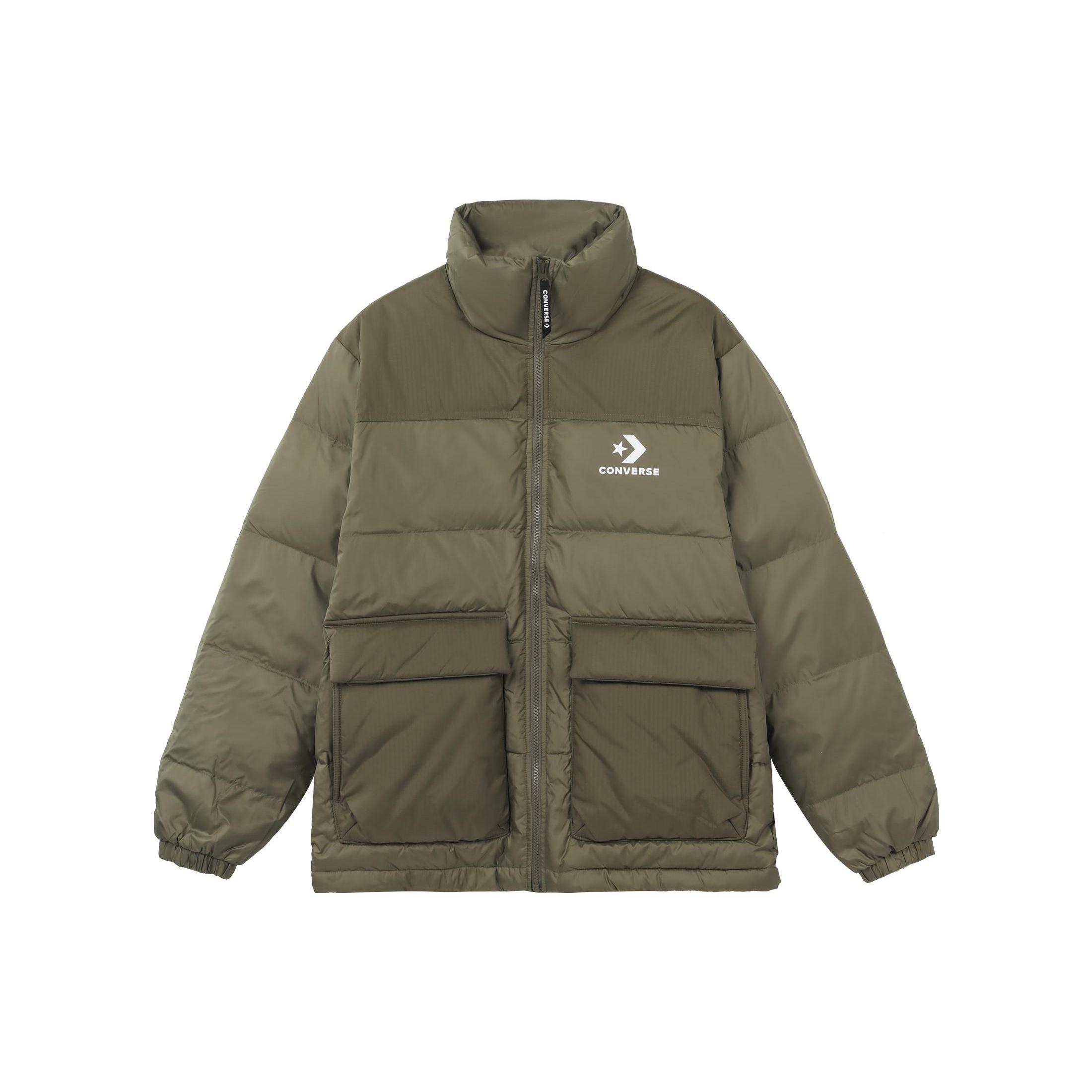 Converse Star Chevron Down Jacket Asia Sizing Olive Green Men s 10023755-A04 S