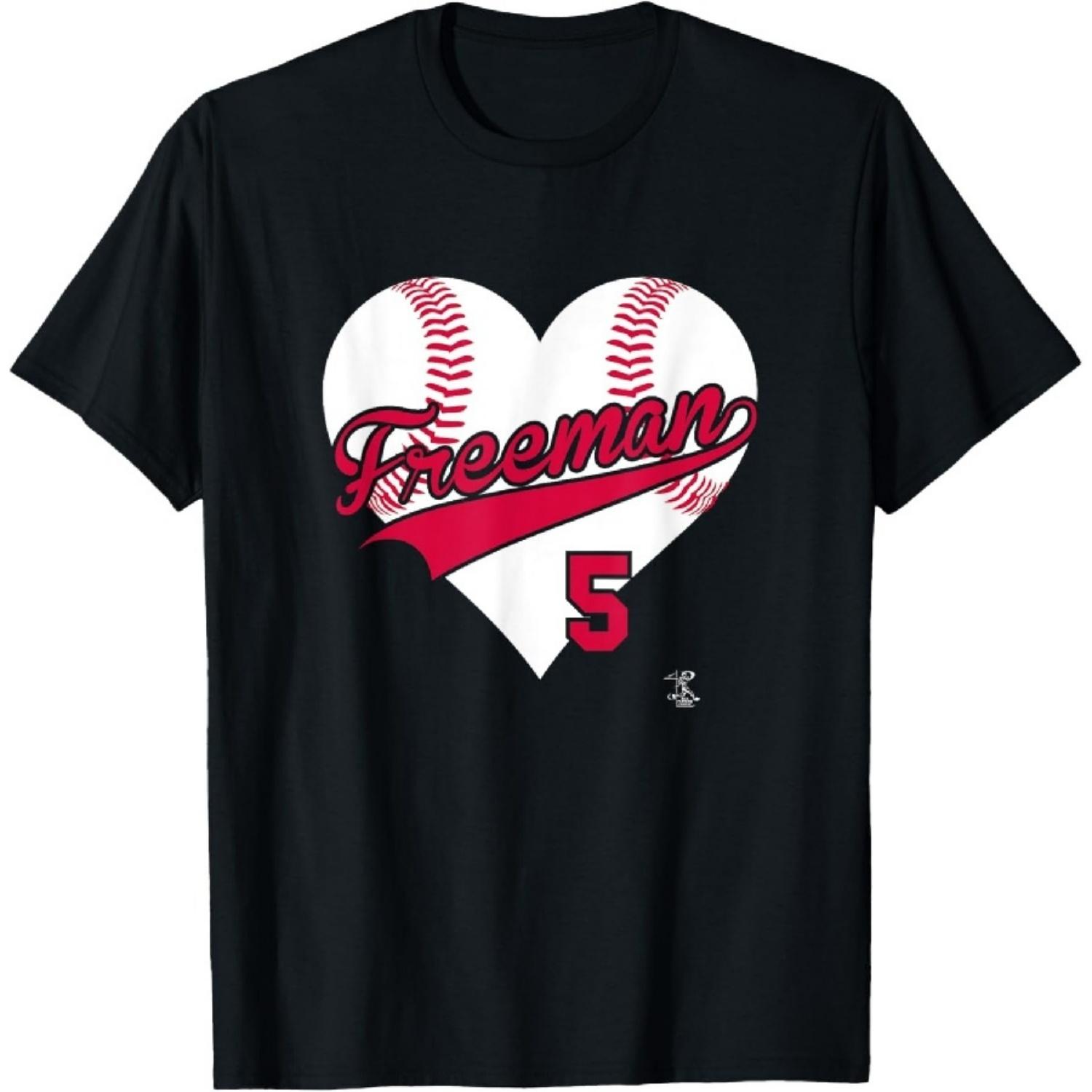 Freddie Freeman Baseball Heart Gameday T-Shirt XXXXXL чёрный