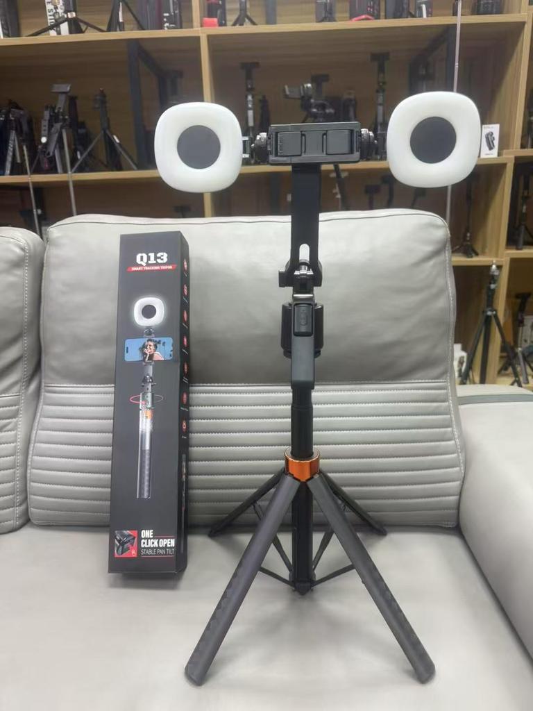Q13 Smart AI Gimbal: Dual-Light-Gesichtserkennung & Auto-Tracking Live-Streaming-Stabilisator
