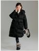 Girls' High Loft White Duck Down Long Winter Jacket - Water Repellent & Windproof (2025)