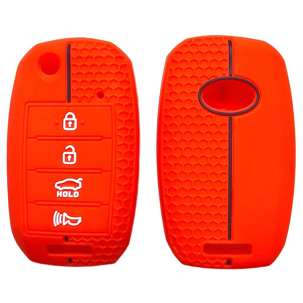 Suitable for Kia K5 Optima Sportage K3 Sorento Folding 4-button Honeycomb Pattern Silicone Car Key Cover