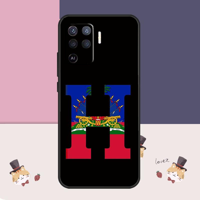 Vintage Haiti Haitian Flag Case For Oppo A38 A58 A78 A98 A54 A74 A94 A18 A57 A17 A77 A80 A60 A40 A96 A76 A16 A15 A5 Pro