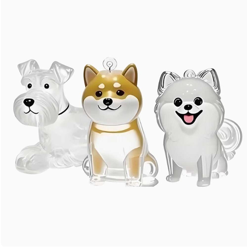 Hair Grooming Dog Hair Storage Box Transparent Puppy Pendants Cartoon Pet Hair Keychain  Backpack